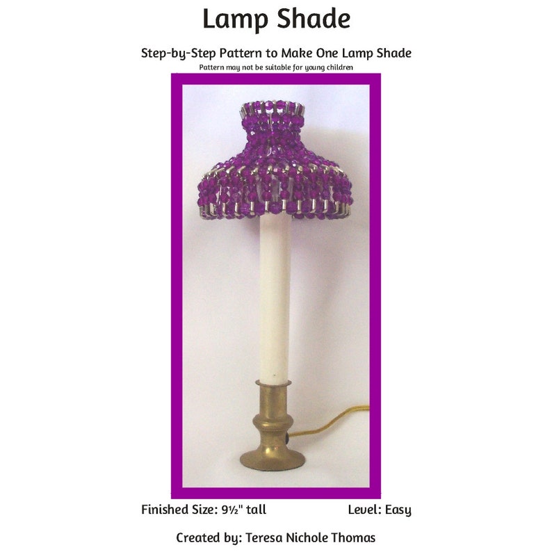Lamp Shade Safety Pin And Beading Pattern Tutorial Pdf Step By Detailed Instructions