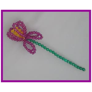 Iris Flower Beading Pattern (9 1/4&quot; tall) / Tutorial PDF Step-by-Step Detailed Instructions
