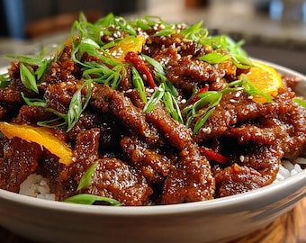 Auto-Download Sticky Orange Beef Asian Recipe Gift Set Instant Access PDF Digital Printable Bundle