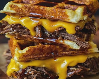 Maple Brisket Waffle - Digital Recipe Card | Printable PDF | Quick & Easy