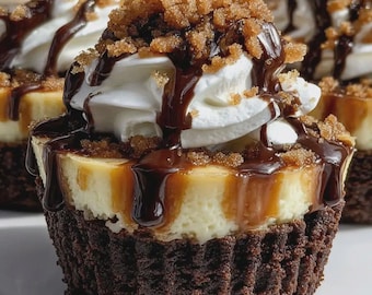 Loaded Brownie Cheesecake - Digital Recipe Card | Printable PDF | Quick & Easy
