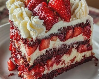 Decadent Strawberry Velvet - Digital Recipe Card | Printable PDF | Quick & Easy