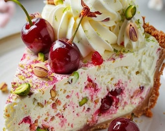 BEST RECIPE FOR Luscious Lemon-Lime Cherry Pistachio Cheesecake Recipe: Delightful and Creamy Dessert Instant Recipe Download