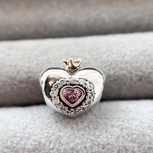Prinzessin Herz Charm / Neuer authentischer 925er Silber Prinzessin Herz Charm