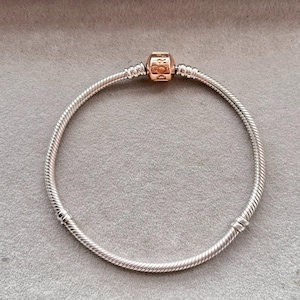European style charm bracelet;Rose gold clip bracelet;925 Silver