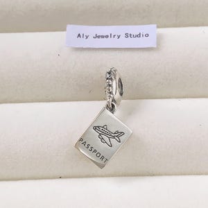 Airplane Travel Charm;Bracelet Charm;Silver Charm