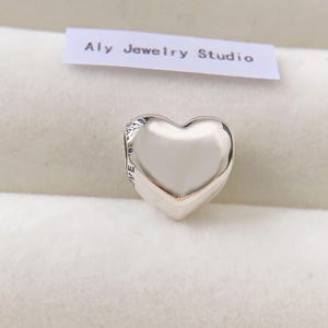 Heart Small Charm;Bracelet Charm;Silver Charm