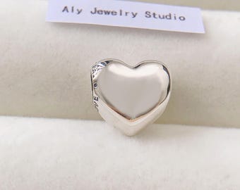 Heart Small Charm;Bracelet Charm;Silver Charm