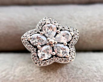Shining snowflakes Charm/New 925 Silver Shining snowflakes Charm/Artificially cultivated gemstones