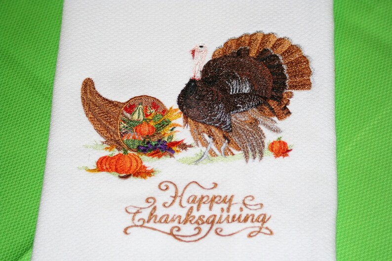 Thanksgiving Kitchen Towel Turkey Kitchen Towel Harvest Etsy