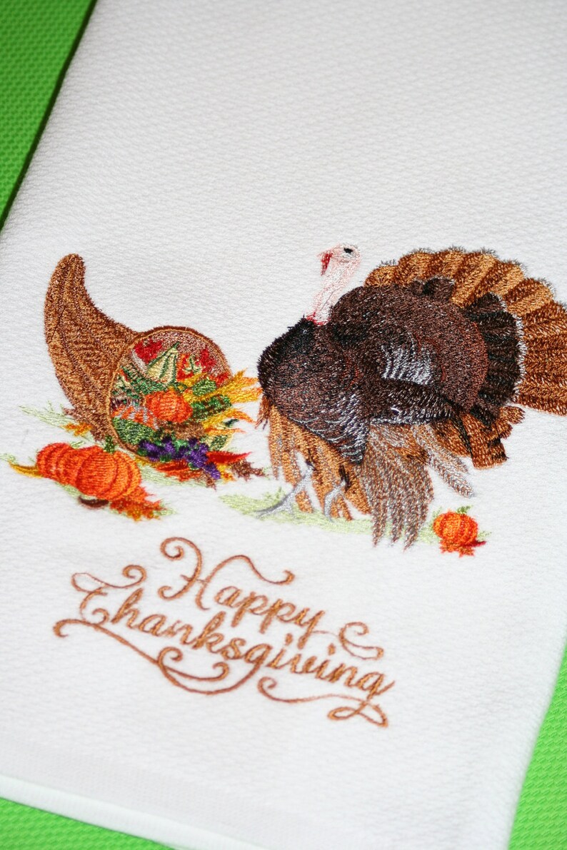 Thanksgiving Kitchen Towel Turkey Kitchen Towel Harvest Etsy