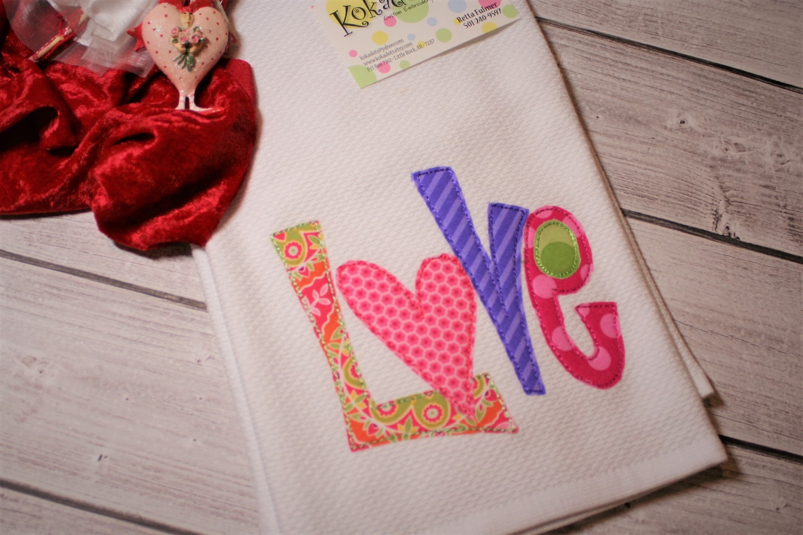 Love Towel Heart Towel Valentine Towel Valentine Etsy