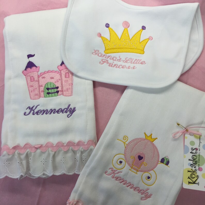 Princess Burp Cloth Princess Castle Burp Cloth Carriage Burp Etsy