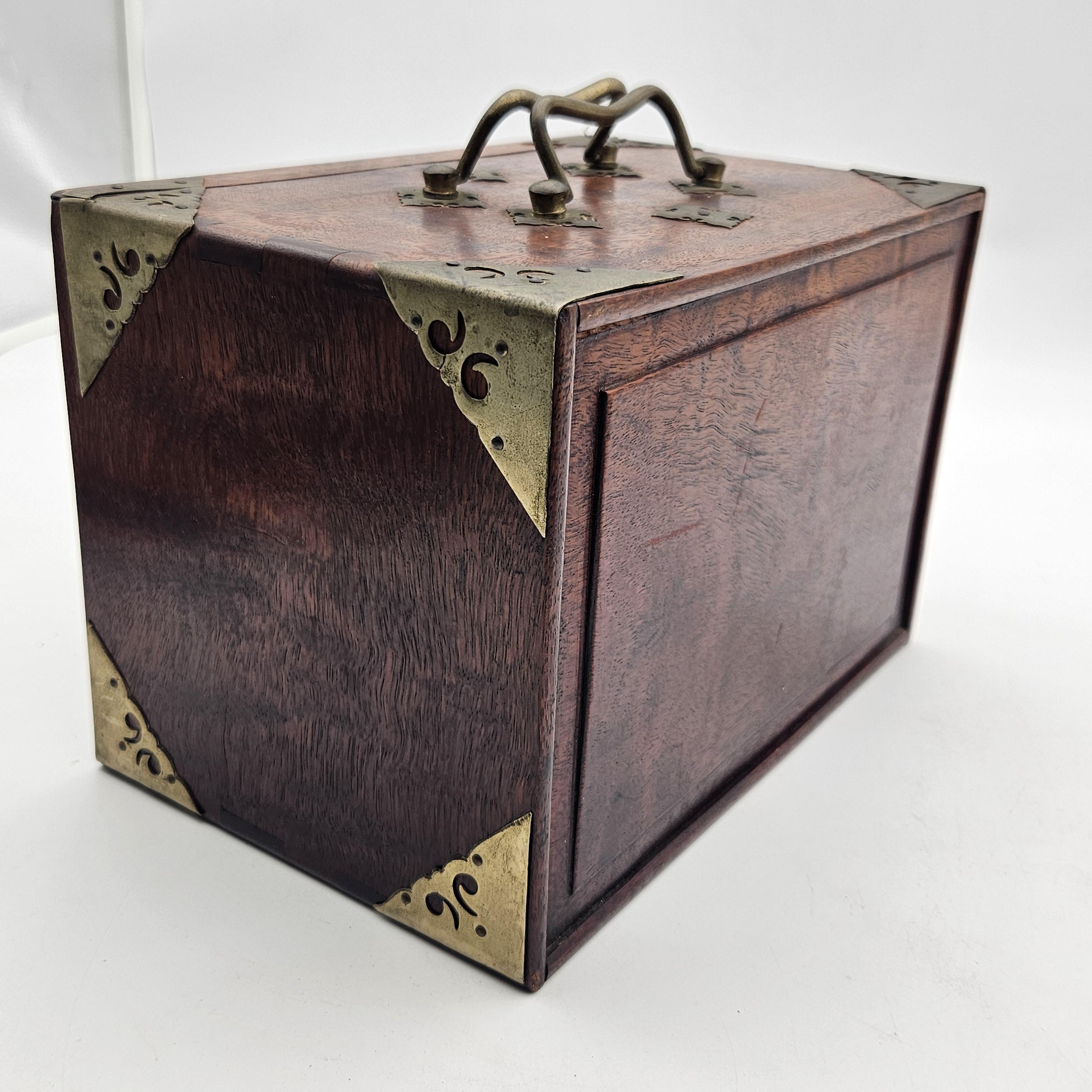 アンティーク 麻雀セット アンティークペイントのキャラクター付き 1920年代の木製麻雀