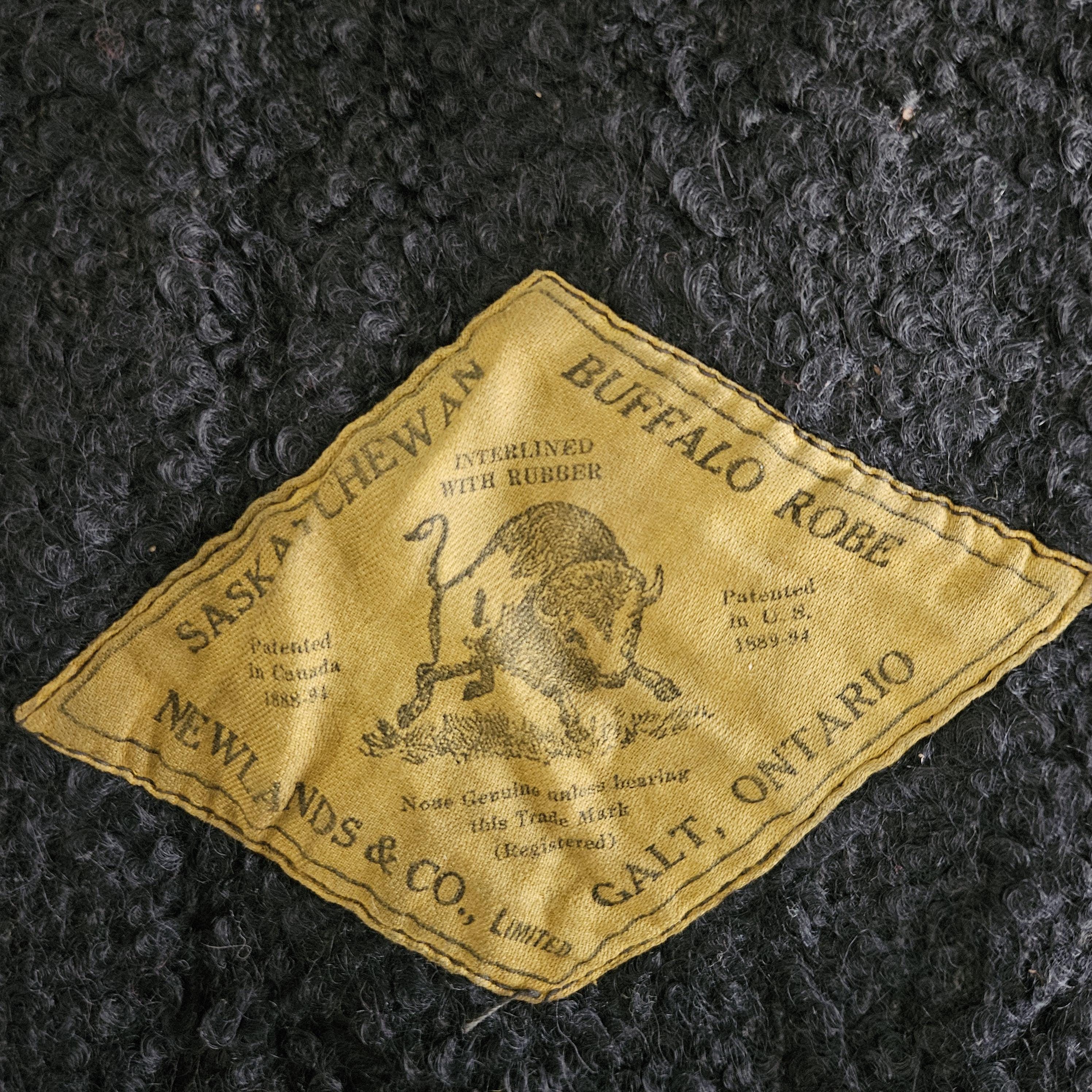 Antique Newlands & Co. 1894 Saskatchewan Buffalo Robe 56