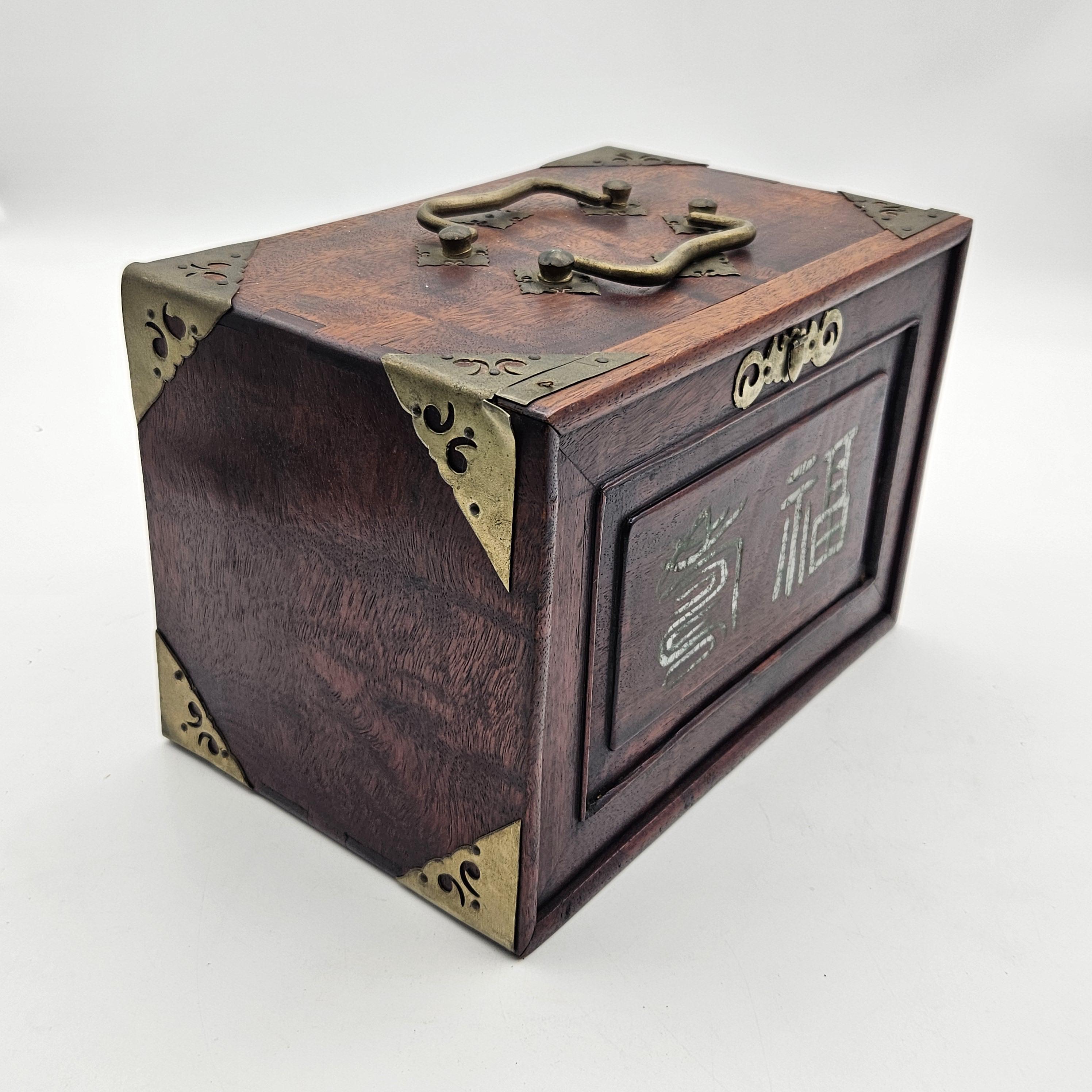 アンティーク 麻雀セット アンティークペイントのキャラクター付き 1920年代の木製麻雀