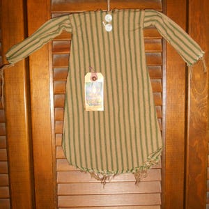 SANTA ELF NIGHTSHIRT, Primitive Dress wall decor, Elves, Leprechaun, Christmas