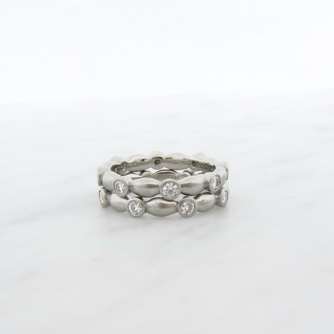 Minimalist Wedding Band and Engagement Ring Set Low Profile Etsy