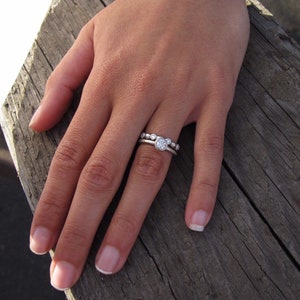Victorian Bezel Set Diamond Eternity Ring: Palladium Wedding Band
