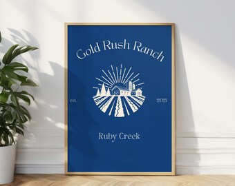 Gold Rush Ranch digital print| Elsie Silver wall art| Book merch | Bookish Wall Art | Off To The Races