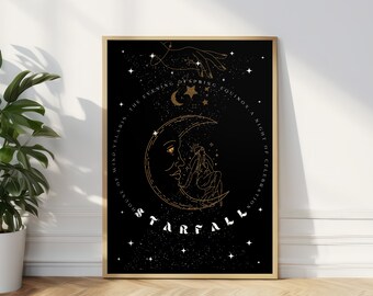 Starfall ACOTAR digital print| A Court Of Thorns and Roses wall art| Sarah J Maas