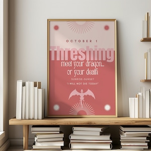Póster digital de Fourth Wing Threshing / Rebecca Yarros / Impresiones de libros / Arte mural / Violet Sorrengail / Booktok