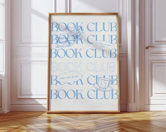 Book Club digital print | Reader wall art