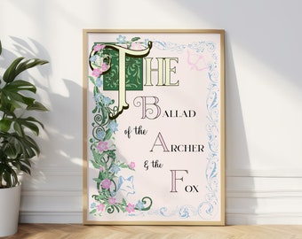 The Ballad of The Archer and Fox digital print | Once Upon A Broken Heart wall art | Stephanie Garber