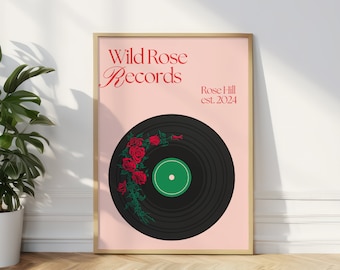 Wild Love van Elsie Zilveren digitale print | Rose Hill Records | Cowboyromantiek | Boekachtige prints | Merchandise boeken | Kunst aan de muur