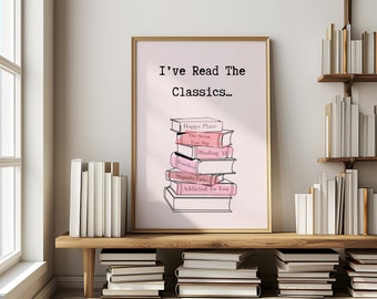 Romance I've Read The Classics digital print | Book inspired wall art | reader gifts