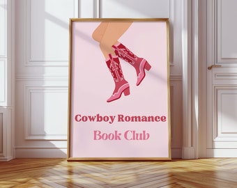 Cowboy Romance digital print | Book wall art | Reader gifts