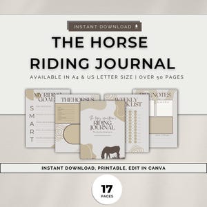 乗馬ジャーナル：乗馬トレーニングログ（デジタルダウンロード）