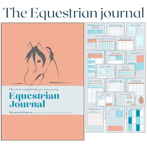 Equestrian Journal Planner Log. Horse and Rider Template Horse riding Notes Equine Health Tracker Event and Lesson Notes Gift for Equestrian