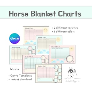 Tabel paardendeken. Kies uit 2 verschillende versies in 3 verschillende kleuren! Alles in één. Kaarten voor ruiters en paarden