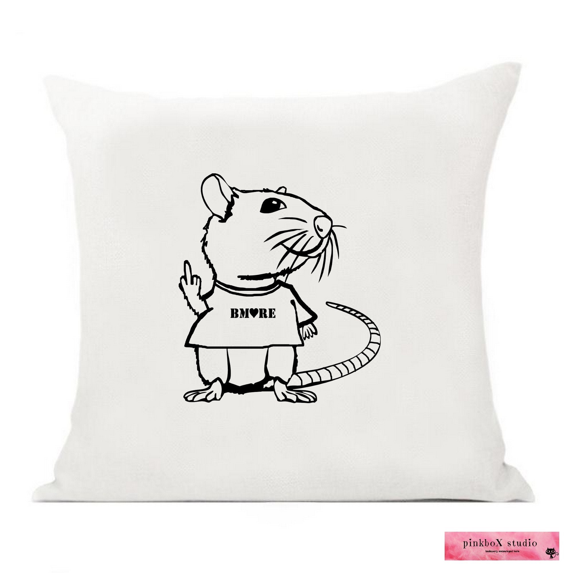 Animal Cute Designs Easily Distracted by Rats Throw Pillow Multicolor 18x18 Animal Cute Designs Easily Distracted by Rats Throw Pillow Multicolor 18x18