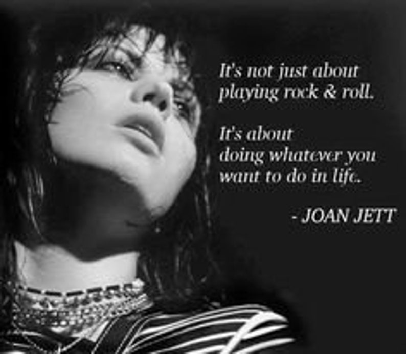 Joan Jett. I don't give a damn bout my bad reputation. Etsy