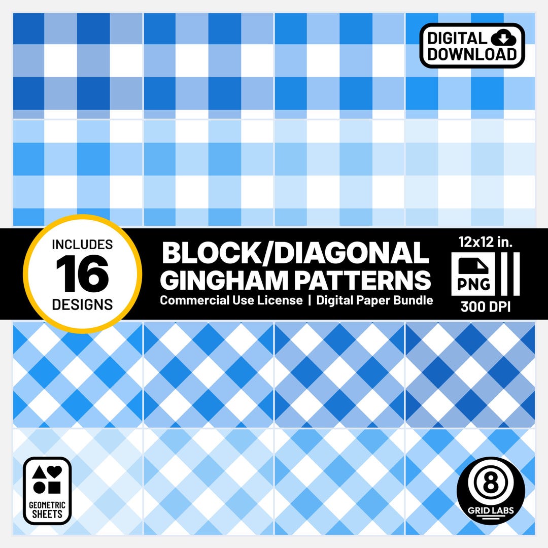 Horizontal Bound 4 x 6 Album- Blue Gingham main image 1