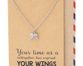 Ezriel Angel Wings Necklace, Graduation Gifts