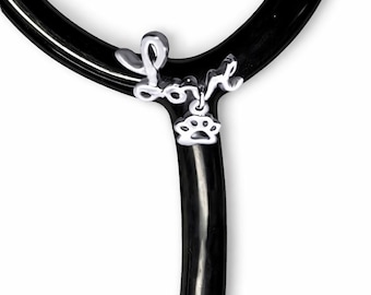 Colgante de estetoscopio con huella de pata – Regalo para enfermeros amantes de los animales