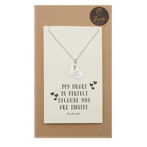 Joyfulle Atarah Cross Engraved in a Heart Pendant Necklace, Gifts for Women with Inspirational Greeting Card