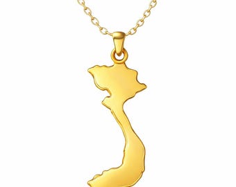Bithiah Vietnamese Pho Sho Pendant Necklace Gold Tone with Handmade Inspirational Greeting Card