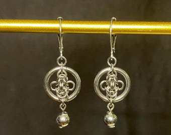 Full Moon Handmade Chainmaille Earrings