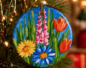 FDT Ceramic Ornament - Foxglove, Daisy, Tulip Anti-Trump Christmas Decoration