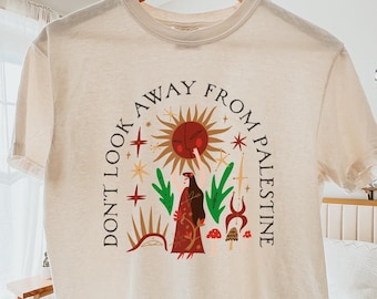 Palestine Shirt - Don't Look Away From Palestine - Comfort Colors Boxy Tee