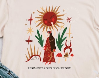 Resilience Lives In Palestine Shirt - Comfort Colors Boxy Tee