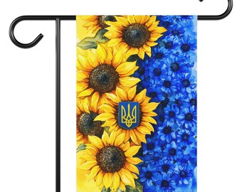 Bandiera Ucraina Tridente 12x18 Poliestere Per Asta Da Giardino Trade Winds