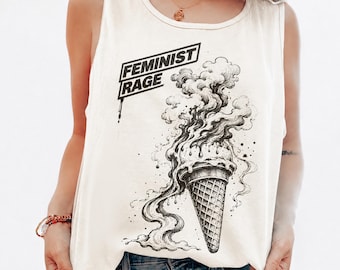 Feminist Rage Tank Top,  Comfort Colors Shirt