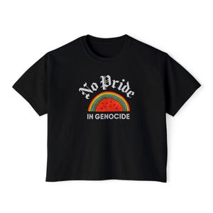 Palestine Solidarity Tee: Comfort Colors Boxy Crop Top image 5