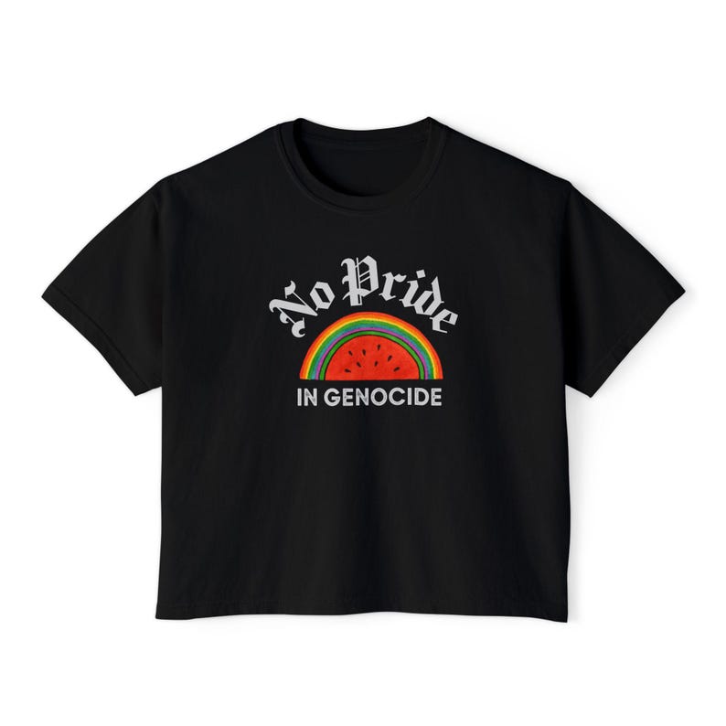 Palestine Solidarity Tee: Comfort Colors Boxy Crop Top image 5