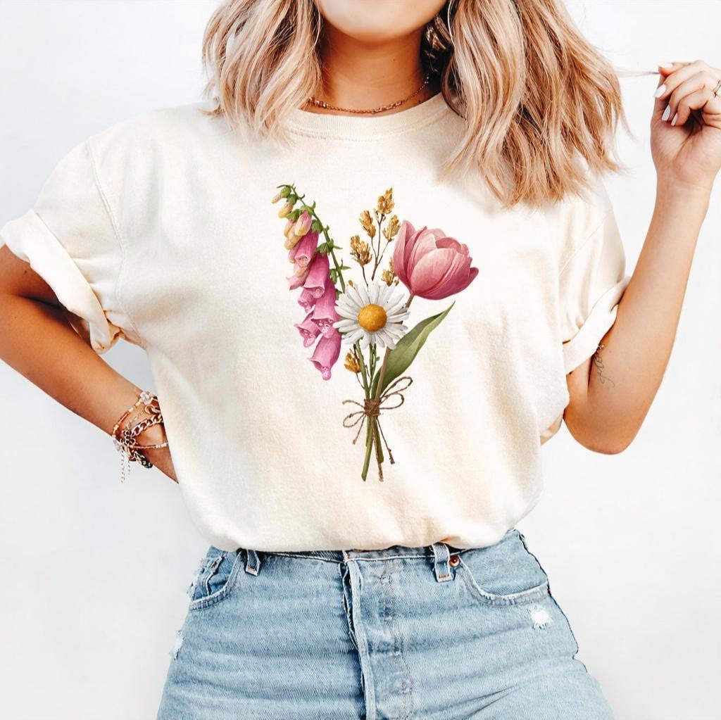 Subtle FDT Shirt - Foxglove, Daisy, Tulip - Comfort Colors Tee - Etsy